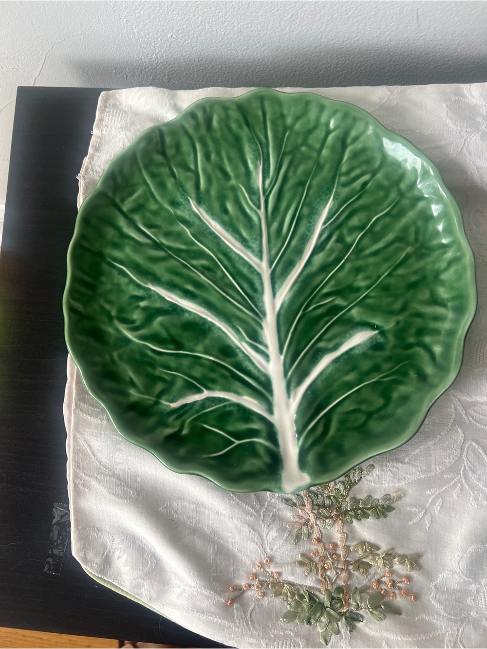 Vintage Olfaire Portuguese Cabbage Platter - 11"